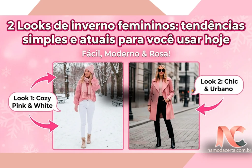 2 Looks de inverno femininos: tendências simples e atuais para você usar hoje