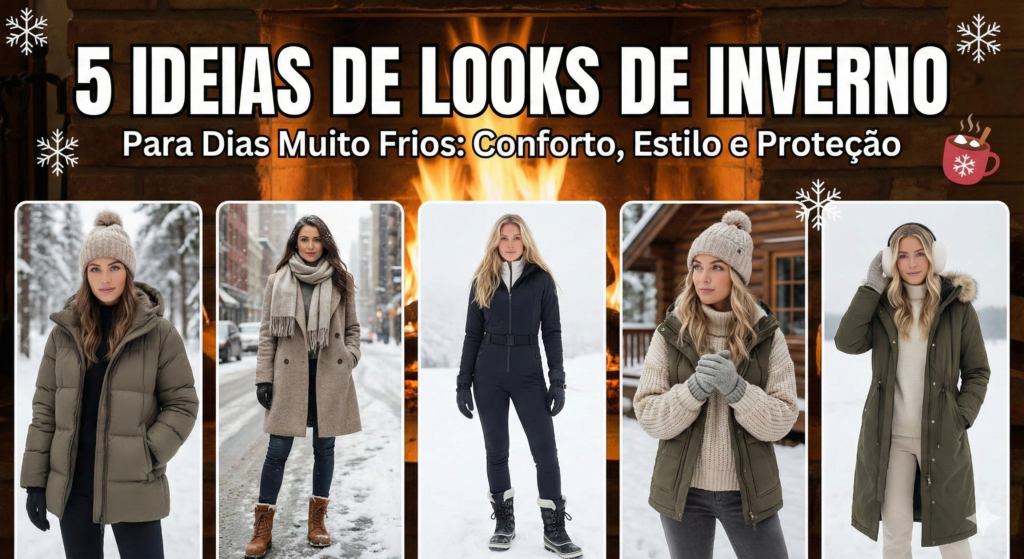 5 ideias de Looks de inverno para dias muito frios: conforto, estilo e proteção