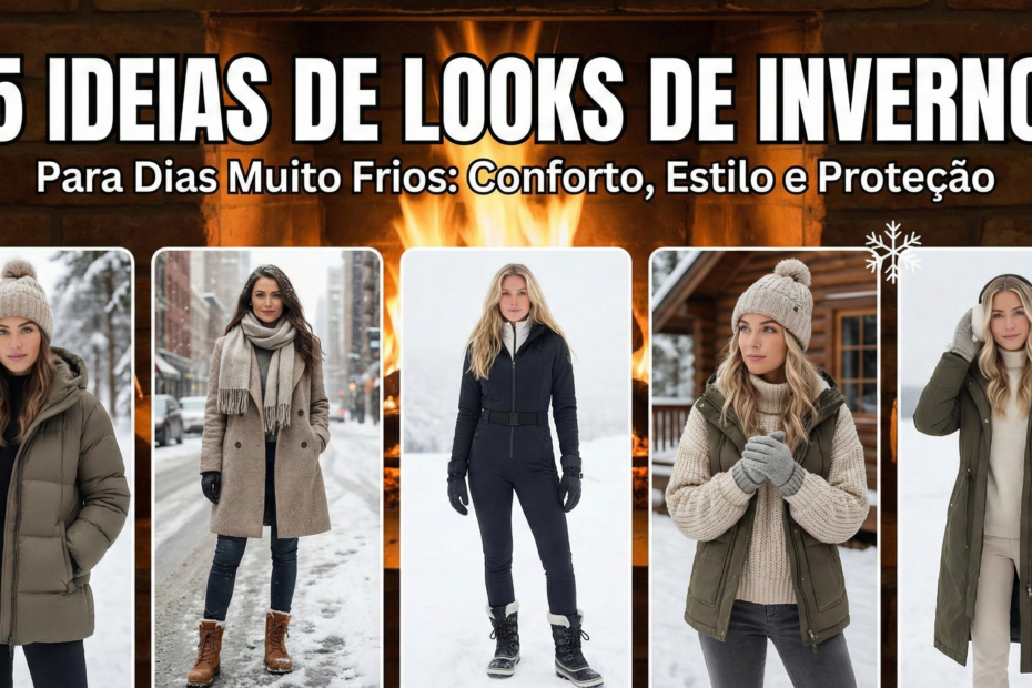 5 ideias de Looks de inverno para dias muito frios: conforto, estilo e proteção